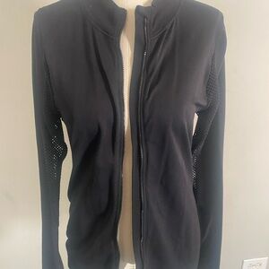 PINK Victoria's Secret Black Mesh Sleeve Sweatshirt